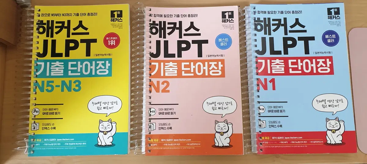 베스트셀러 해커스 JLPT 기출 단어장 N5~N1 3권